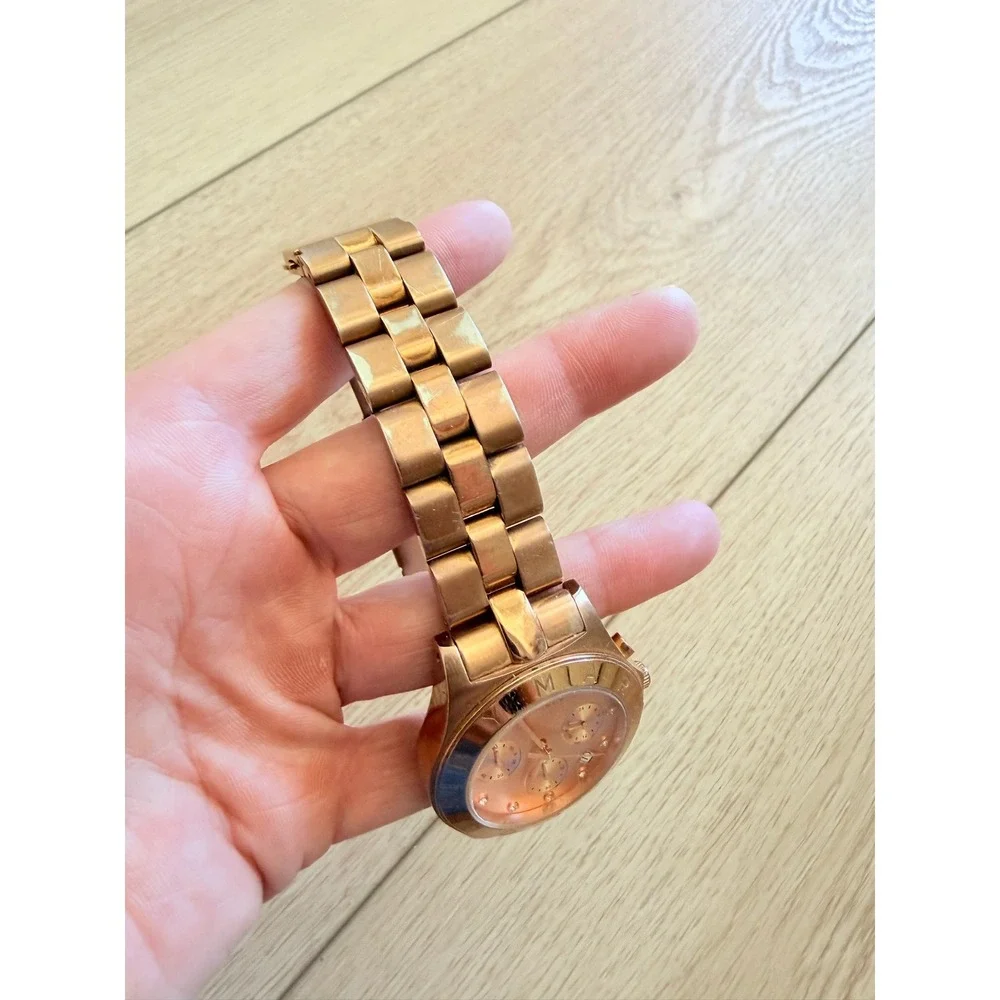 Marc by Marc Jacobs Rose‎ Gold Rock Chronograph Watch Crystal MBM3156 Stainless
